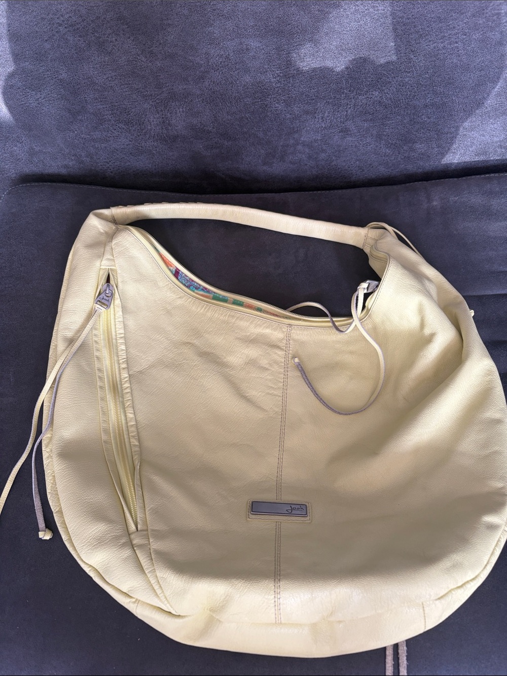 Yellow Leather Shoulder Bag